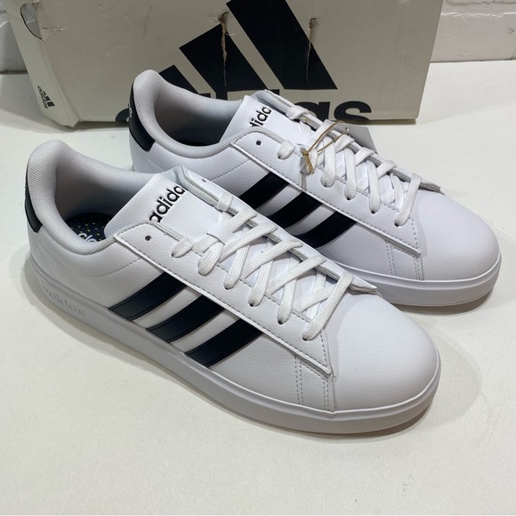 Adidas - Grand Court 2.0 Tennis Shoes - GW9195 - White/Black - Size 10 - Picture 5 of 10